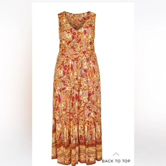 Seashore Maxi Border Dress - peach - Picture 4 of 6